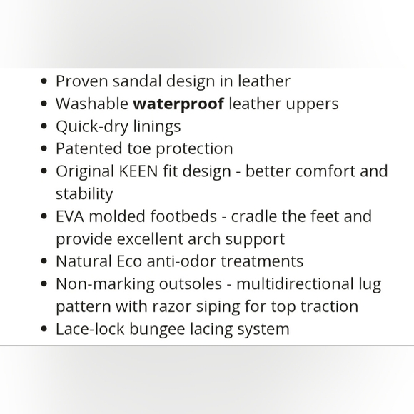 Keen Newport Leather Hiking Sandals Light Tan Pull Cord Slip On Size 7 - Picture 15 of 15